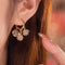Women Wedding Party Opal Ear Stud Lily of The Valley Drop Earrings Earrings