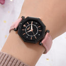 Lvpai Retro Quartz Watches Women Star Sky Dot Geometric Wristwatch (Pink)