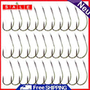 30pcs/Lot High Carbon Steel Luminous Fishing Fishing Barbed Hook Fishing Tackles