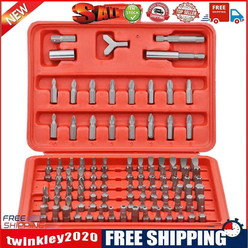 100pcs CR-V Screwdriver Bits Set Phillips Slotted Torx Bit Repair Tools