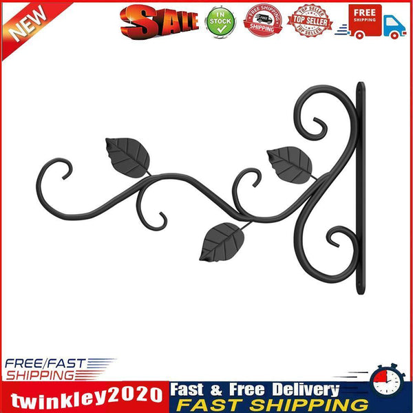 Wall Mounted Flower Pots Rack Hook Decorative Plant Bracket Hanger (Black) Newly