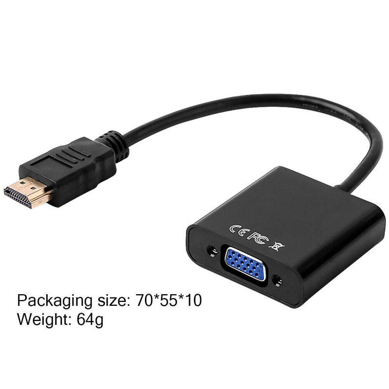 HDMI to VGA Male to Famale 1080P Digital to Analog Video Audio Cable Converter