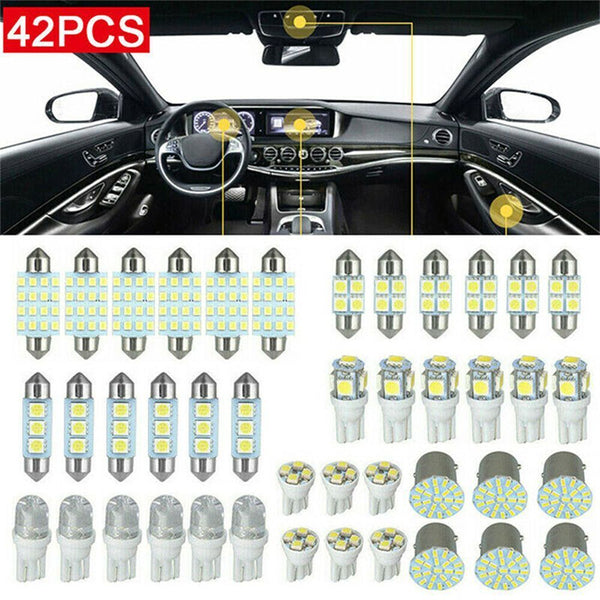 Door Plates ETC Inside Bulb Kit Combo LED Car Interior Light License Plate Lamp