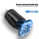 2pcs MTB Handlebar End Plugs Aluminum Alloy Road Bike Handle Grips (Blue)