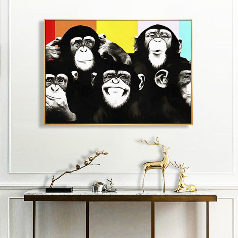 Painting By Numbers DIY Gorilla Animal Wall Picture Hand Painted Handwork Craft