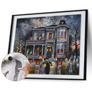 Halloween Haunted House Paint By Numbers DIY Frameless Picture On Canvas