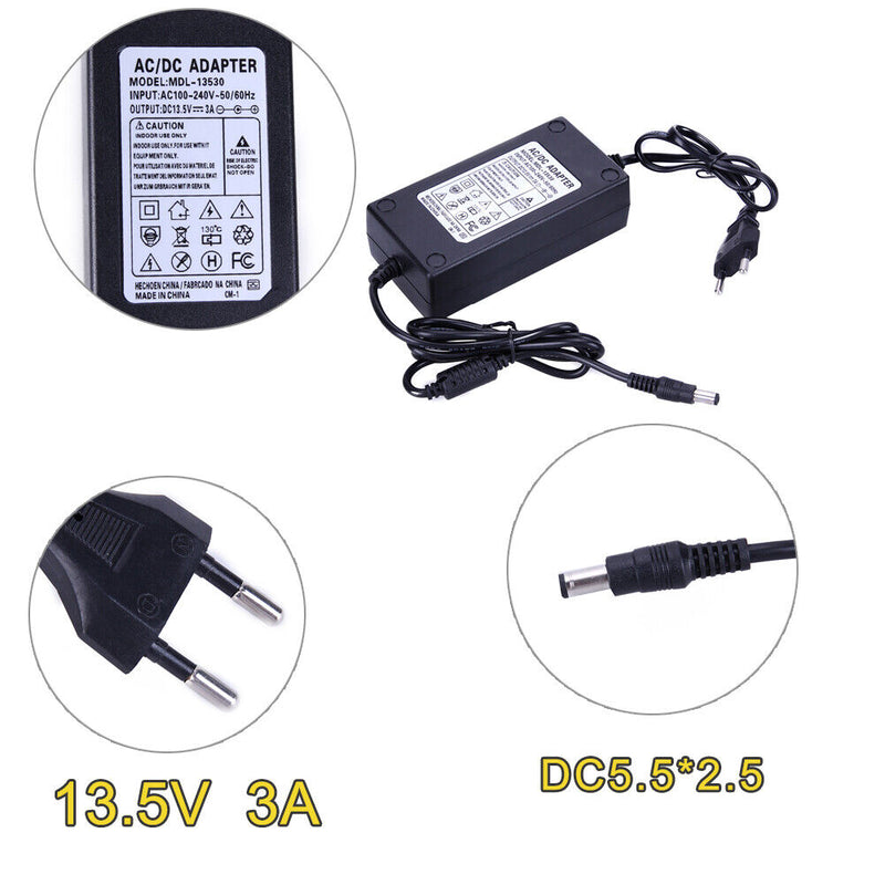 13.5V 3A Cable Power Supply Adapter AC to DC Converter Welding Charger (EU)