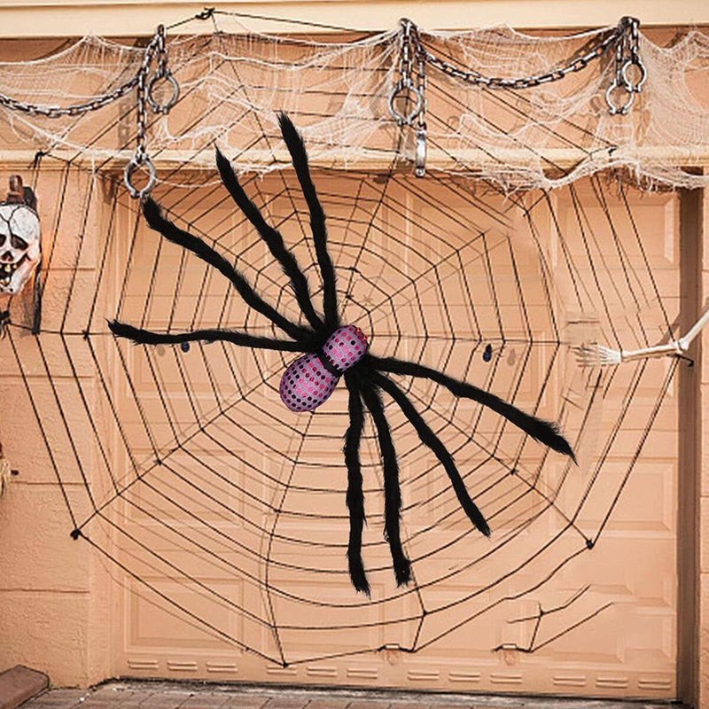 11.8in Spider Haunted House Prop Indoor Outdoor Giant Scary Party Halloween&