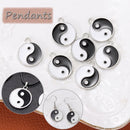 Making Gift Tai Chi Charms Yin Yang Pendant Jewelry Accessories White Black