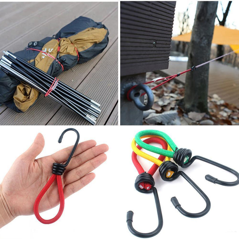 3pcs Camping Tent Elastic Rope Buckle High Elasticity Fixed Bundle Straps H