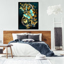 Home Handmade DIY Full Round Drill Diamond Painting 5D Golden Butterfly Kit