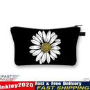 Women Polyester Daisy Print Makeup Bag Small Zipper Cosmetic Bag (04700) Newly