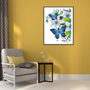 Diamond Painting butterfly and flower Partial Special Drill Rhinestone Kit Newly