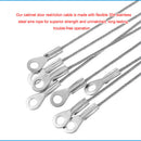 4pcs Stainless Steel Cabinet Door Hinge Restraint Limiter Braided Cable Locks