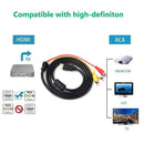 HDMI-Compatible to RCA Cable HDMI-Compatible Male to 3RCA AV Male Adapter