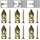 10pcs Self-Tapping Drilling Anchors Screws Plasterboard Expansion Toggle Tools