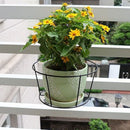 Iron Home Decor Hanging Flower Pot Rack Planter Pot Stand Balcony Guardrail