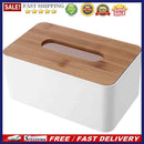 Living Room Restaurant Wood Cover Plastic Square Tissue Box Kitchen Storage Case