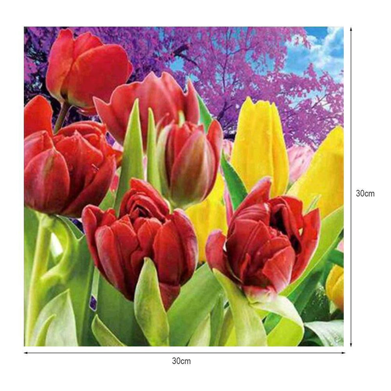 Tulip 5D Diamond Embroidery DIY Craft Painting Cross Stitch Mosaic Decor Newly