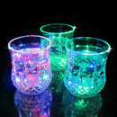LED Flashing Glowing Water Liquid Activated Light-up Cup Party Glass Mug A5K3