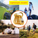 #A 6pcs Outdoor Camping Carabiner Aluminum Alloy Backpacking Hanging Buckle Tool
