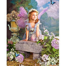 DIY Diamond Painting Cross Stitch Angle Girl In Flowers Diamond Embroidery