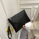 Women Fashion PU Leather Diamond Stud Clutch Business Female Quilted Satchel Bag