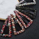 Geometric Rhinestone Barrette Triangle Hairpins Crystal Hair Clips Hairgrip