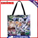 LI Q P R Cat Motif Shopping Bag, Printed, Casual, Friendly Linenma