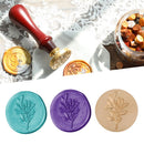 Wood Handle Paint Seal Retro Plant Pattern DIY Wax Seal Stamp Decor (C163) Newly