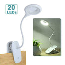 1pcs LED USB Clip On Desk Lamp Dimmable Bed Read Table Study E8LCS Light T8X4