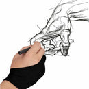 Universal Fingerless Artist Anti-fouling Black Two Finger Drawing Glove
