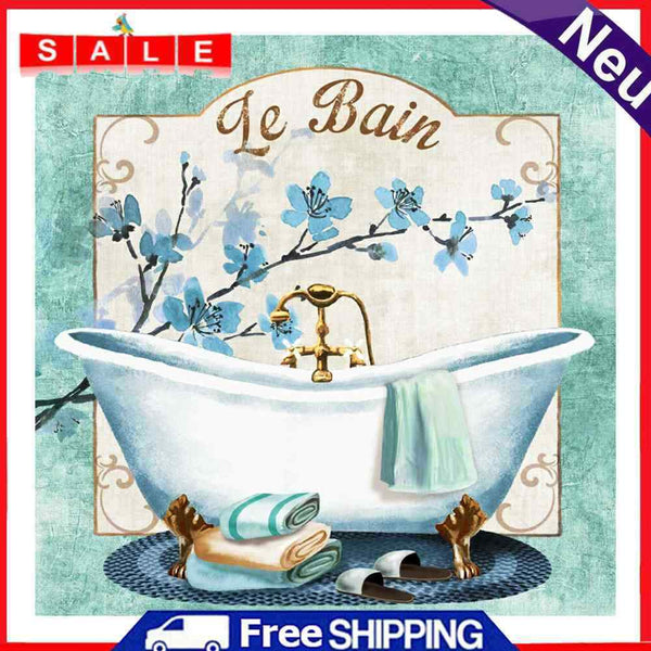 Frameless Oil Paint By Numbers DIY Classical Bathtub Picture Craft Kit for Home
