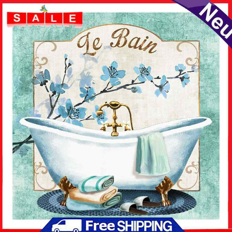 Frameless Oil Paint By Numbers DIY Classical Bathtub Picture Craft Kit for Home