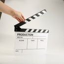 Movie Clap Board 12x10"" Film Slate Clapper Board with Eraser+Pen Black White
