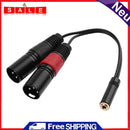 0.2m 3.5mm TRS 1/8"" Stereo Female to Dual XLR Male Y Splitter Cable