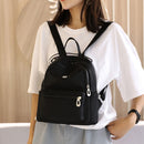 Women Nylon School Backpacks Solid Students Girls Daily Travel Shoulder Bags
