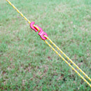 4pcs Tent Wind Rope Buckle Reflective Outdoor Camping Cord Lanyard (Yellow)