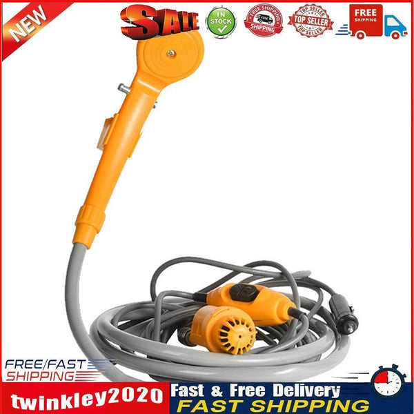 Portable Car Washer 12V Car Shower High Pressure Pump for Outdoor Camping Newly