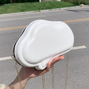 Women Mini Cloud Shoulder Bag Leather Candy Solid Color Chain Messenger Handbag