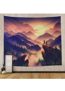 Tapestry Wall Hanging Mountain Sunset Landscape Bedroom Dorm Home 51.2 x 59.1"