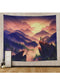 Tapestry Wall Hanging Mountain Sunset Landscape Bedroom Dorm Home 51.2 x 59.1"