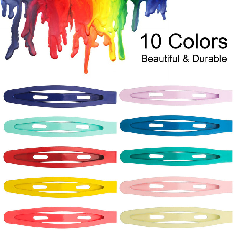 Women Girls Metal 2.4" Snap Hair Clips Hair Accessories Barrettes Hairpins