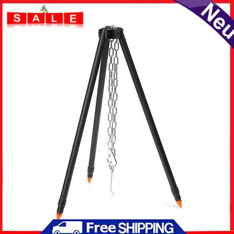 Durable Outdoor Large Bonfire Tripod Pot Hanging Chain Camping Picnic Supplies