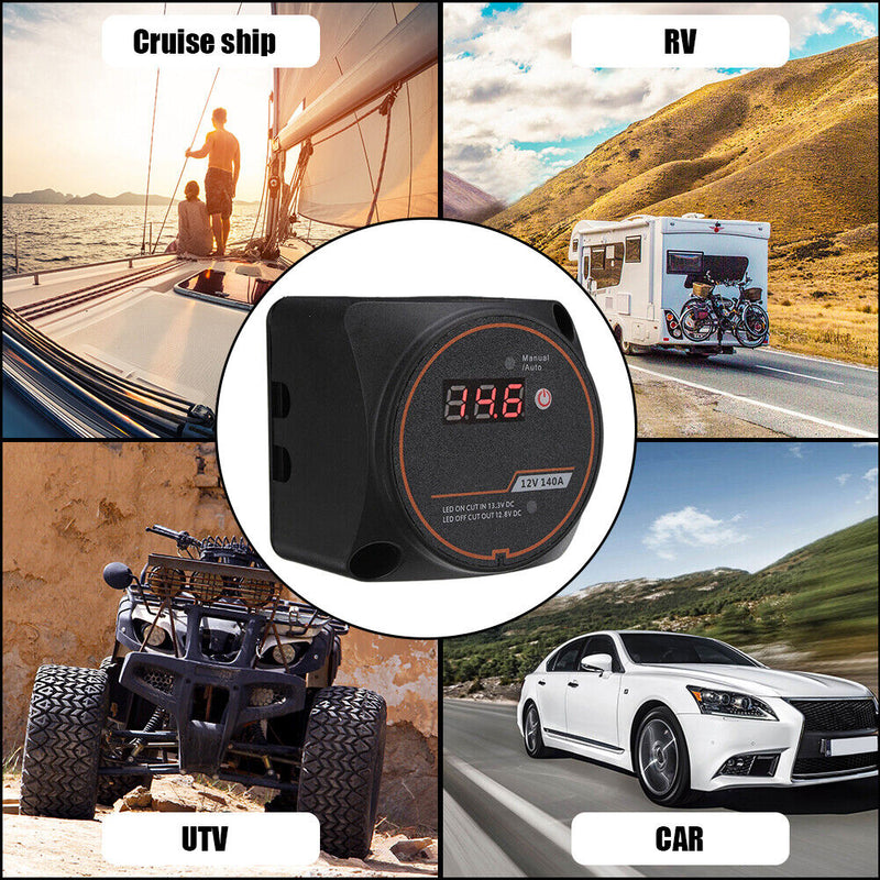 12V 140A Split Charge Relay Dual Battery Isolator Relays for Camper Car RV