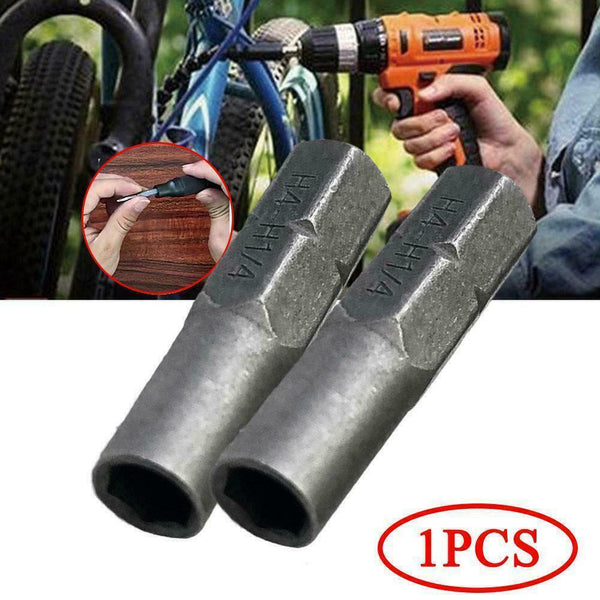 1/4" (6.35mm) hex shank to 4 mm driver socket bit adapter system 4
