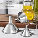 3pcs Liquid Metal Funnel Kitchen Cooking Bottles Portable Funnel Accessory