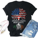 Independence Day American Tree Tea T-Shirt (Black XXL)