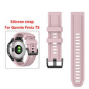 20mm Silicone Watch Band for Garmin Fenix 7S Bracelet Strap (Lake Blue)