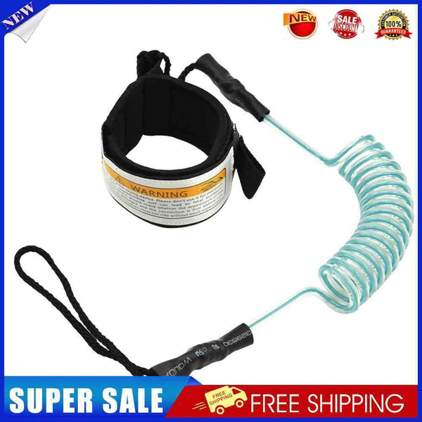 #A TPU Elastic Coiled Kayak Hand Rope Safety Straps for Surfboard Surfing Access